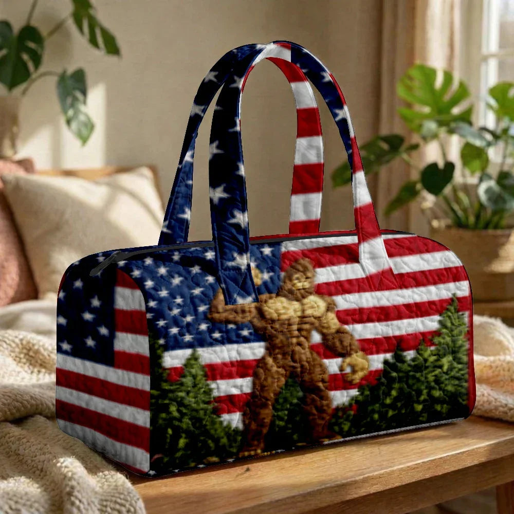 American Flag Quilted Duffle Bag - MiamiTeenyWeenyBikini.Com.