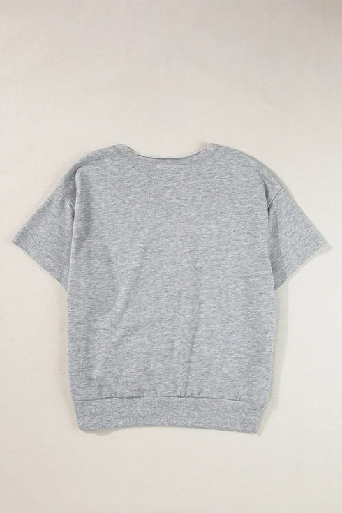 USA Notched Short Sleeve T-Shirt - MiamiTeenyWeenyBikini.Com
