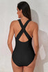 Crisscross Wide Strap One-Piece Swimwear - MiamiTeenyWeenyBikini.Com