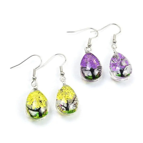 Dried Flower Elegant Earrings - MiamiTeenyWeenyBikini.Com