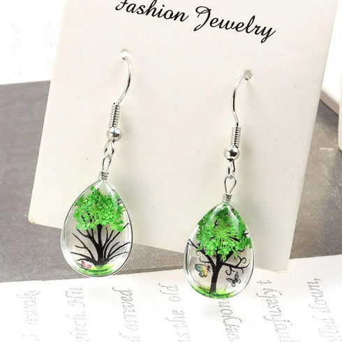 Dried Flower Elegant Earrings - MiamiTeenyWeenyBikini.Com