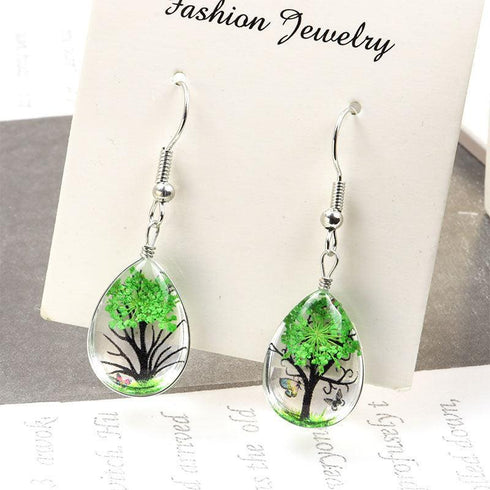 Dried Flower Elegant Earrings - MiamiTeenyWeenyBikini.Com