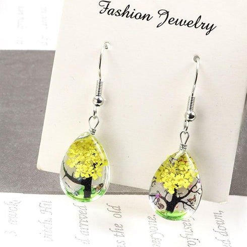 Dried Flower Elegant Earrings