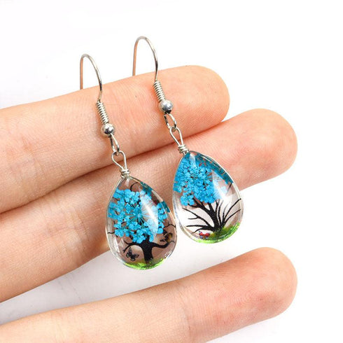 Dried Flower Elegant Earrings