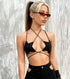Drawstring Gothic Five Pointed Star Top - MiamiTeenyWeenyBikini.Com