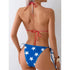 Flag Print High Cut Bikini - MiamiTeenyWeenyBikini.Com