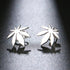 Weed Leaf Stainless Steel Earrings - MiamiTeenyWeenyBikini.Com