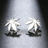Weed Leaf Stainless Steel Earrings - MiamiTeenyWeenyBikini.Com