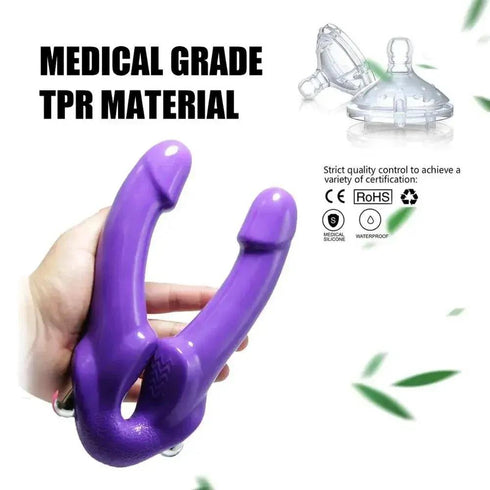 10 Speed Strap-on Dildo Vibrator - MiamiTeenyWeenyBikini.Com