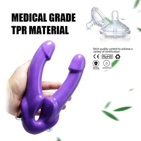 10 Speed Strap-on Dildo Vibrator