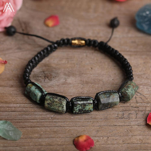 Natural Tourmaline Woven Bracelet