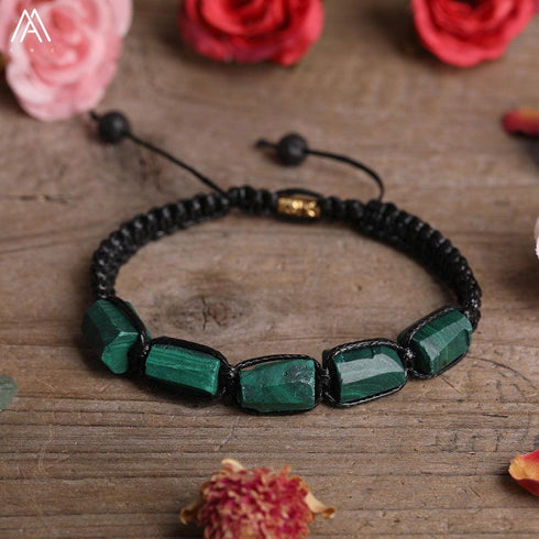 Natural Tourmaline Woven Bracelet