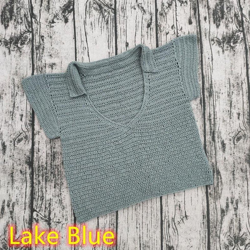 Rainbow Hand Crochet Top