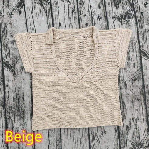 Rainbow Hand Crochet Top