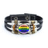 Rainbow Gay Leather Bracelet