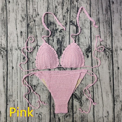 Handmade Crochet Vintage Bikini Set - MiamiTeenyWeenyBikini.Com