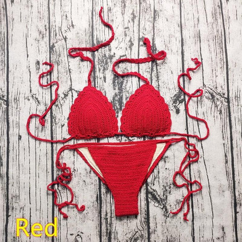 Handmade Crochet Vintage Bikini Set - MiamiTeenyWeenyBikini.Com