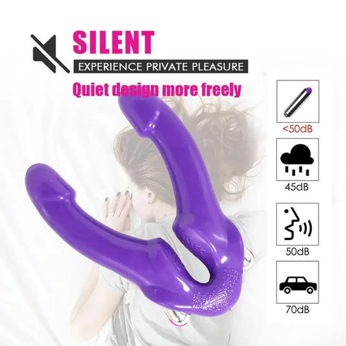 10 Speed Strap-on Dildo Vibrator - MiamiTeenyWeenyBikini.Com