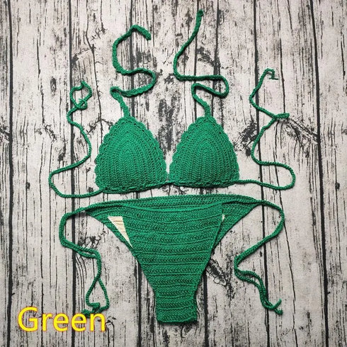 Handmade Crochet Vintage Bikini Set - MiamiTeenyWeenyBikini.Com