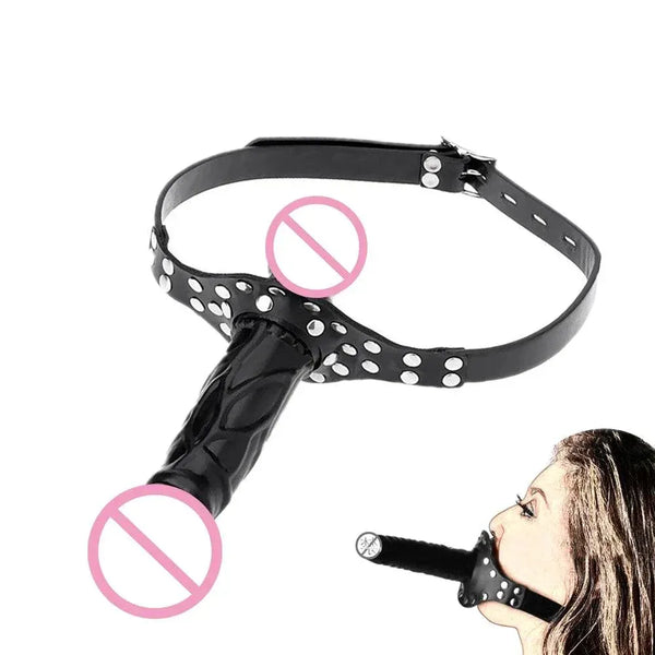 Double-Ended Mouth Strap-On Dildo - MiamiTeenyWeenyBikini.Com