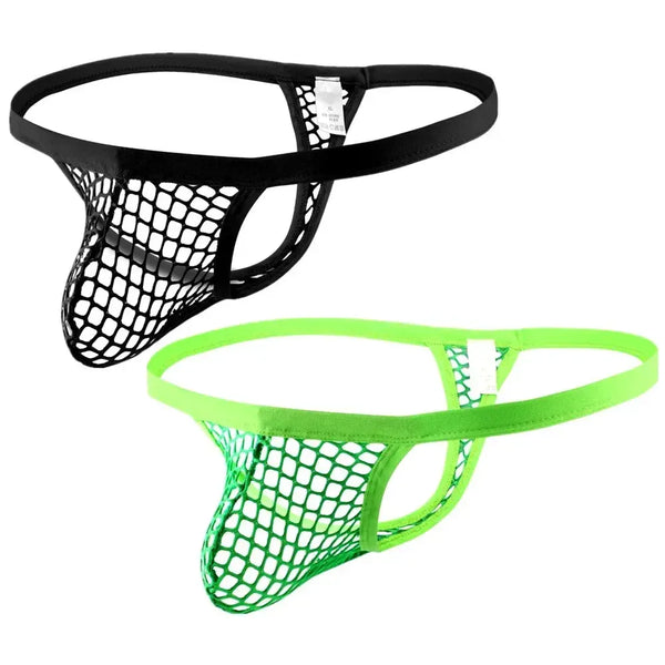 Sheer Desire Men’s Mesh Thong Jockstrap with Cock Pouch - MiamiTeenyWeenyBikini.Com