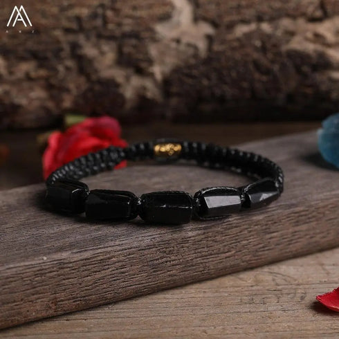 Natural Tourmaline Woven Bracelet