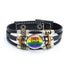 Rainbow Gay Leather Bracelet