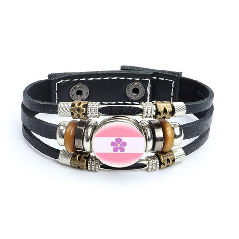 Rainbow Gay Leather Bracelet