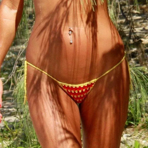Hand Crochet Micro Thong - MiamiTeenyWeenyBikini.Com