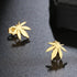 Weed Leaf Stainless Steel Earrings - MiamiTeenyWeenyBikini.Com