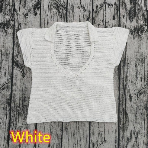 Rainbow Hand Crochet Top