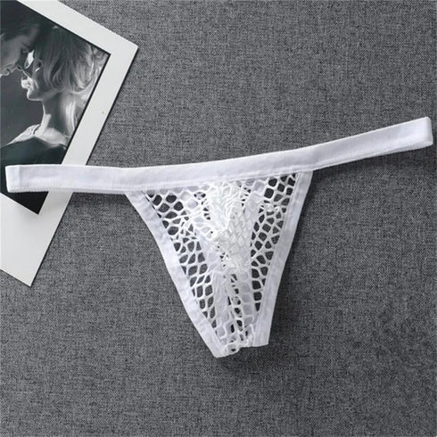 Sheer Desire Men’s Mesh Thong Jockstrap with Cock Pouch