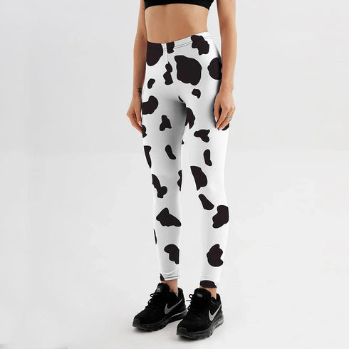 Cow Print Leggings - MiamiTeenyWeenyBikini.Com