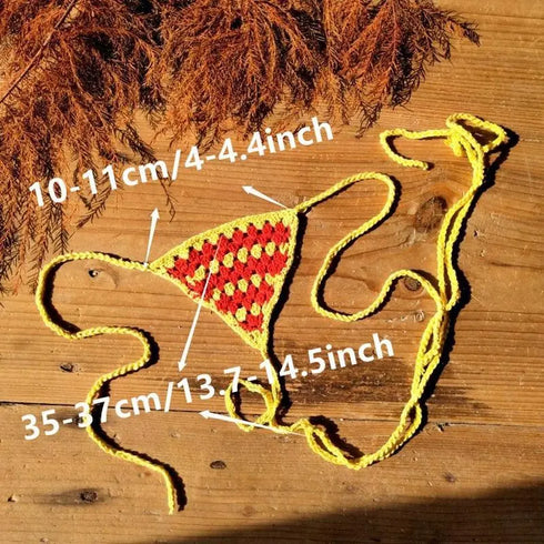 Hand Crochet Micro Thong - MiamiTeenyWeenyBikini.Com