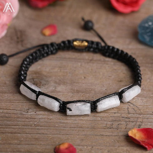 Natural Tourmaline Woven Bracelet