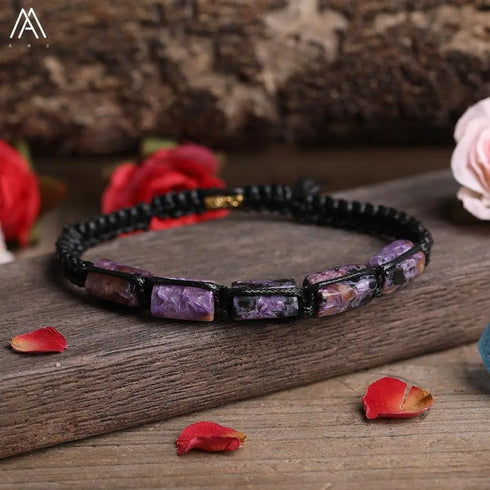 Natural Tourmaline Woven Bracelet