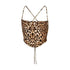 Leopard Backless Camisoles Vest - MiamiTeenyWeenyBikini.Com