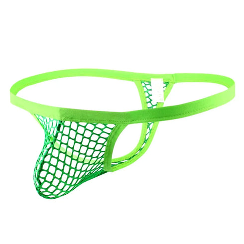 Sheer Desire Men’s Mesh Thong Jockstrap with Cock Pouch