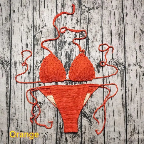 Handmade Crochet Vintage Bikini Set - MiamiTeenyWeenyBikini.Com