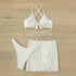 Desire Three Piece White Swimsuit