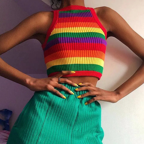 Colorful Striped Sexy Sling - MiamiTeenyWeenyBikini.Com