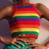 Colorful Striped Sexy Sling - MiamiTeenyWeenyBikini.Com