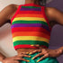 Colorful Striped Sexy Sling - MiamiTeenyWeenyBikini.Com