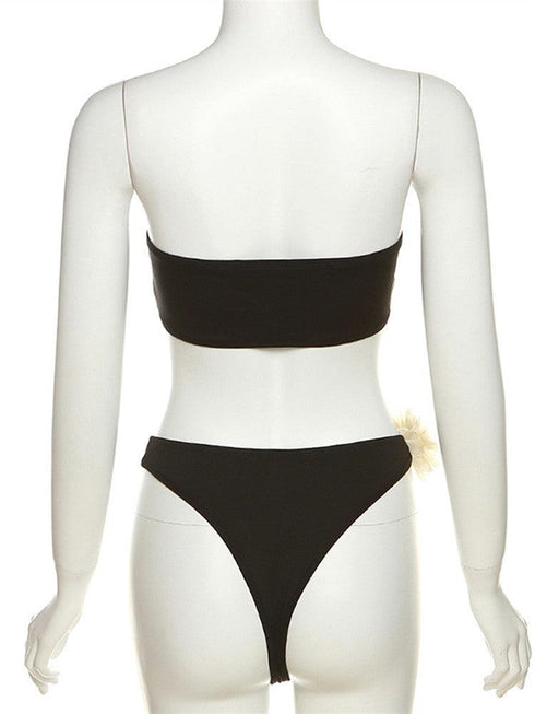 Hot Girl Flower Bikini Set