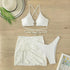 Desire Three Piece White Swimsuit - MiamiTeenyWeenyBikini.Com