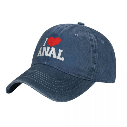 I Love ANAL Denim Baseball Cap