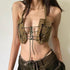 Retro Streetwear Strapless Tube Corset - MiamiTeenyWeenyBikini.Com