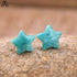 Natural Stone Star Stud Earrings