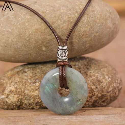 Natural Amethyst Lapis Tiger Eye Stone Pendant - MiamiTeenyWeenyBikini.Com