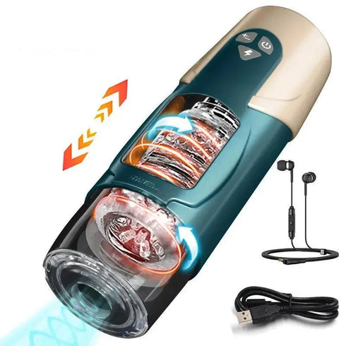 Telescopic Rotation Male Masturbator - MiamiTeenyWeenyBikini.Com